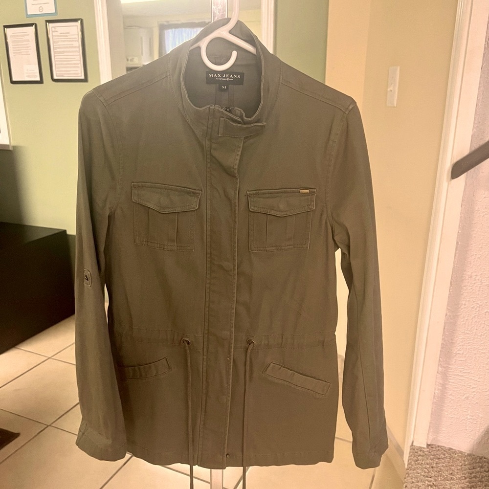 Max Jeans Women’s army green utility jacket